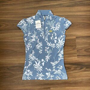Kastel Denmark Women's Cap Sleeve Sun Shirt - Denim Floral - XS